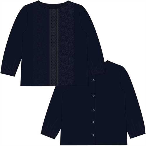 GAI + LISVA LOUISA L/S COTTON POPLIN BLACK
